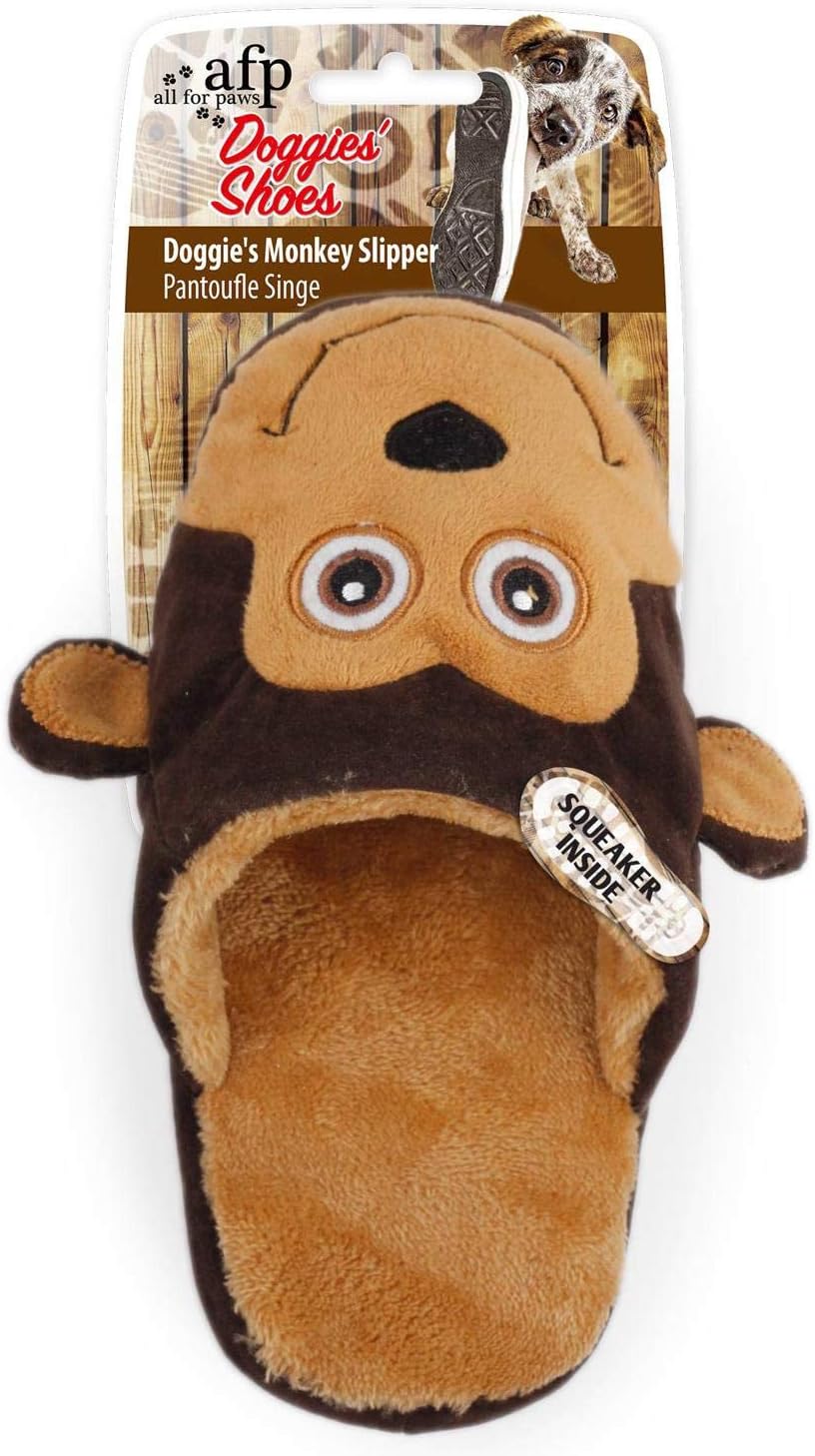 ALL FOR PAWS Doggie's Shoes Monkey Slipper Chew Toy, 2 kg
