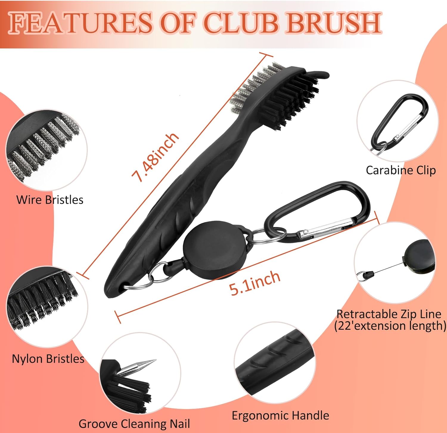 Funny Golf Towels Set for Golf Bags - Go Home Ball - Includes Microfiber Towel with Clip, Brush, and Divot Tool for Men, Dads, Husbands, Golf Fans - Image 3