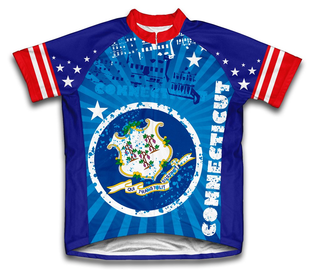 ScudoPro Connecticut Short Sleeve Cycling Jersey for Youth - Size XS Blue