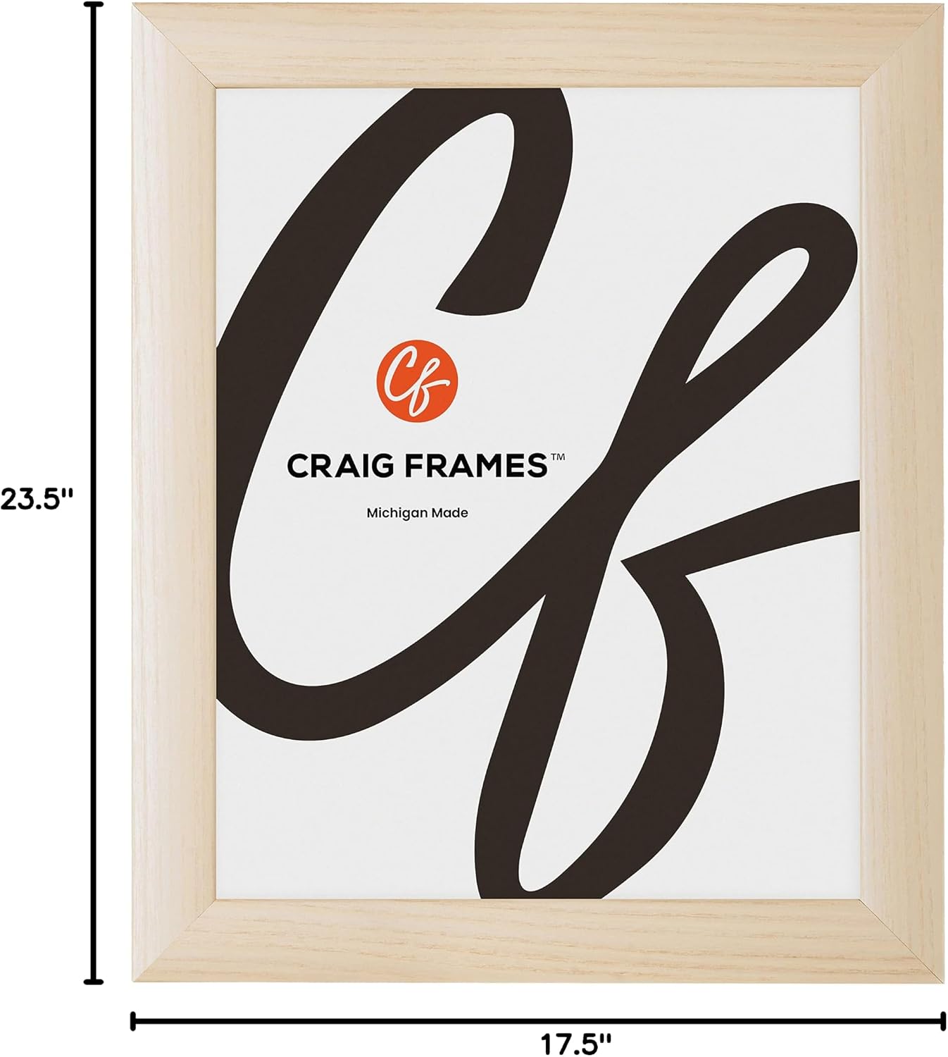 Craig Frames Contemporary, 16x22 Picture Frame, Natural