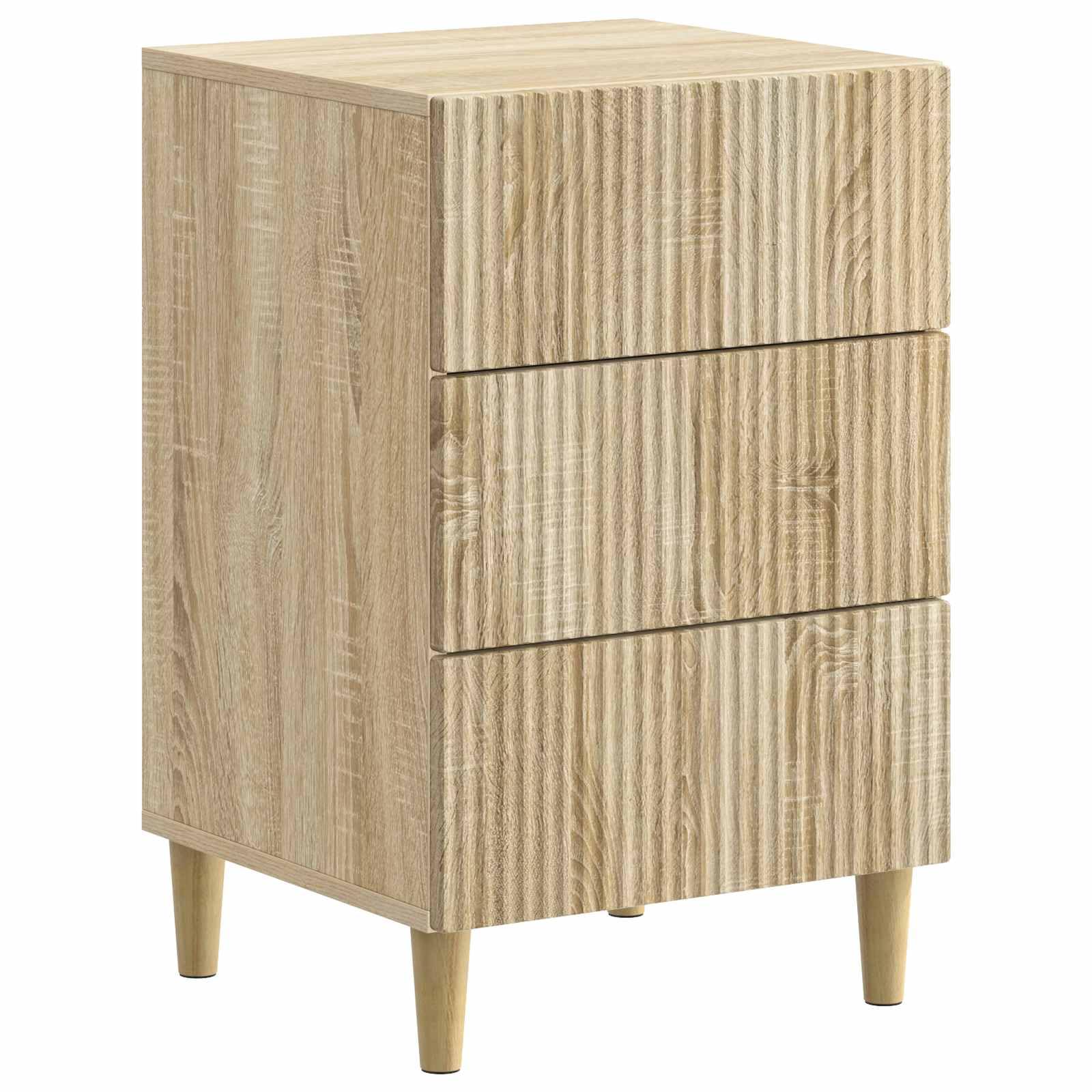 Table de chevet design moderne chêne Sonoma avec tiroirs de rangement de chambre