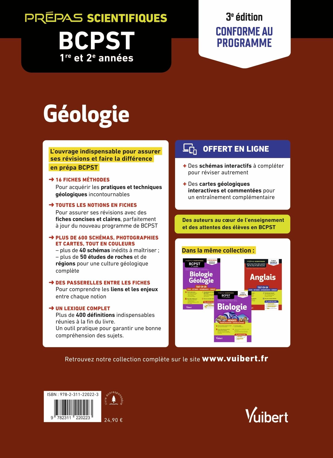 Mémento Géologie BCPST 1re et 2e années – 2e édition actualisée: Notions-clés - Schémas de synthèse - Études de roches et de régions – Lexique - Conforme au programme