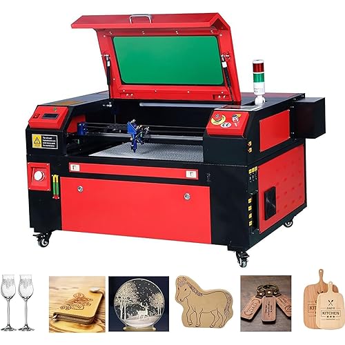60W CO2 Laser Engraver, 24"x16" CO2 Laser Cutter with 2 Way Pass Air Assist Digital Control Panel RDWorks/Built in Air pump/Water Tank for Wood Glass Acrylic More (Upgraded 60W)