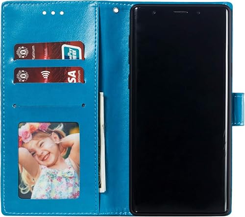 Miniatura 5 de LEECOCO - Funda para Samsung Note 9 con diseño de mandala en relieve de piel sintética de lujo, cartera con tapa para cuaderno, soporte magnético,