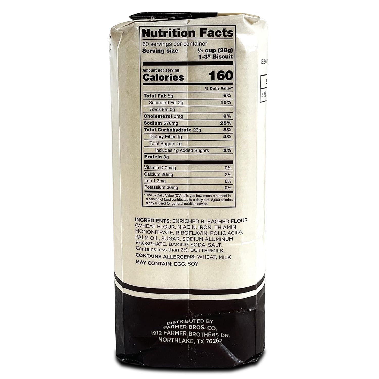 Farmer Brothers Old Fashioned Buttermilk Biscuit Mix, Complete Baking Mix, 5 lb Bag