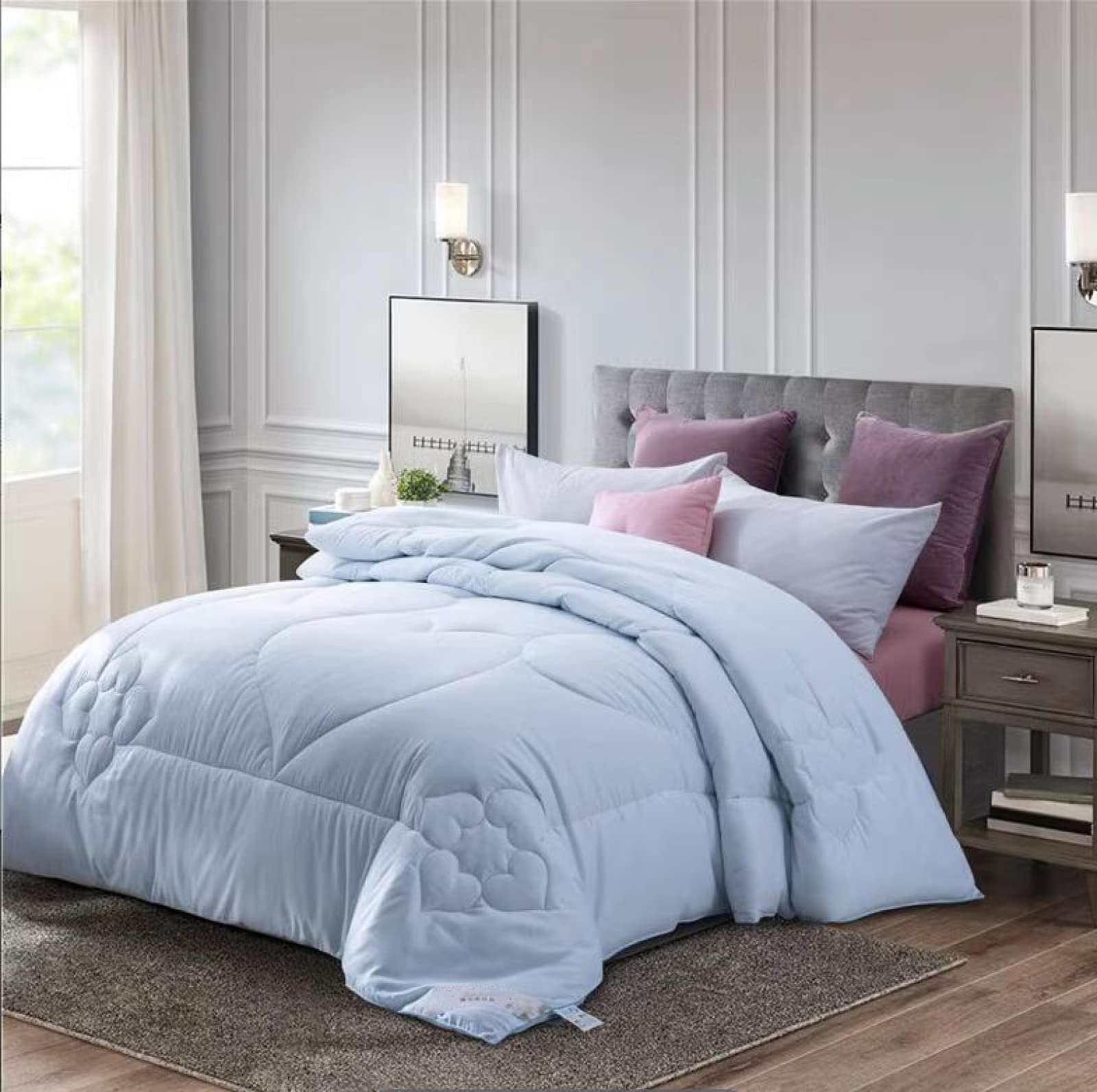 Lussuoso piumino leggero in microfibra, 13,5 tog, per letto king size, per la freschezza estiva