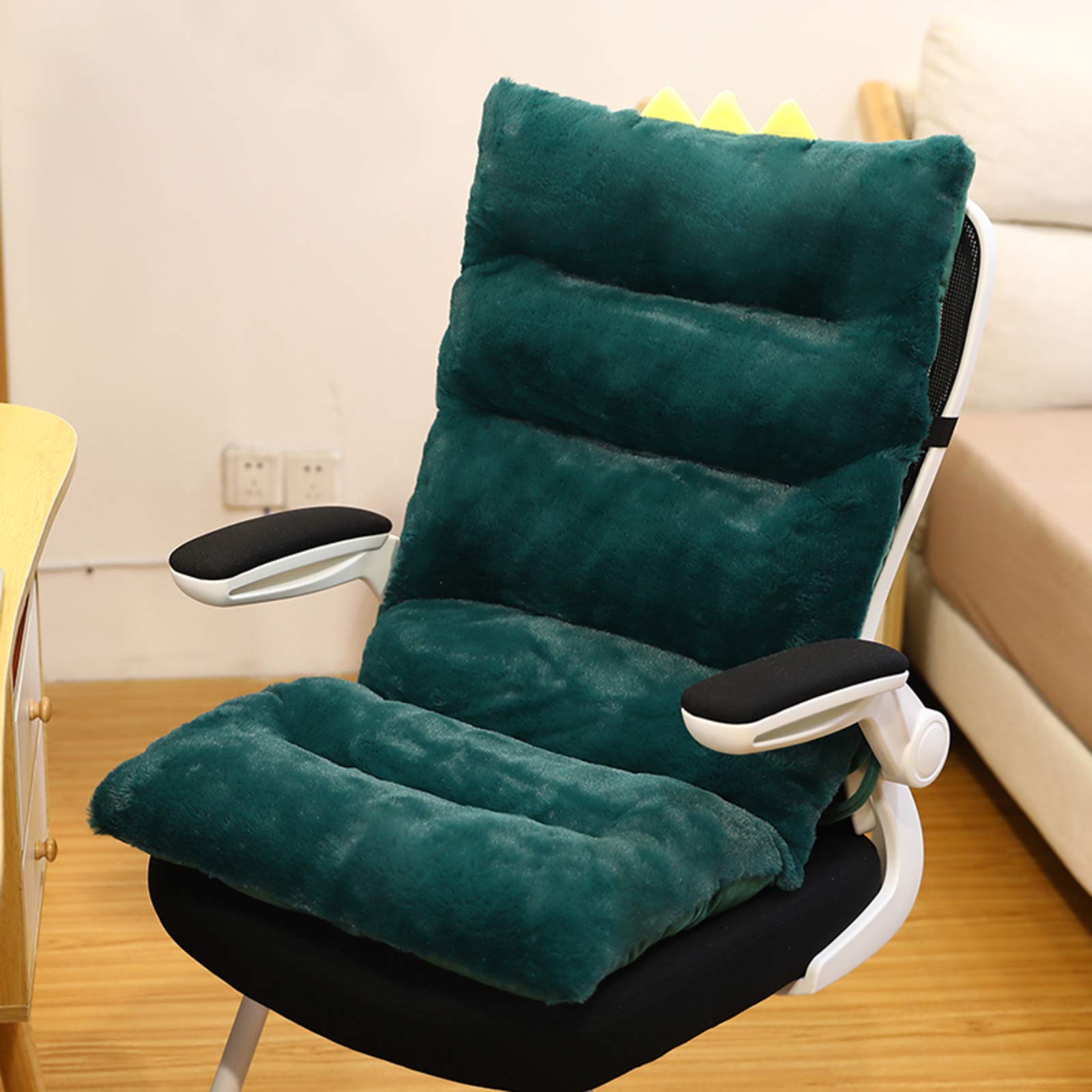 Grand coussin de chaise ergonomique 90x45 cm avec attache élastique antidérapante