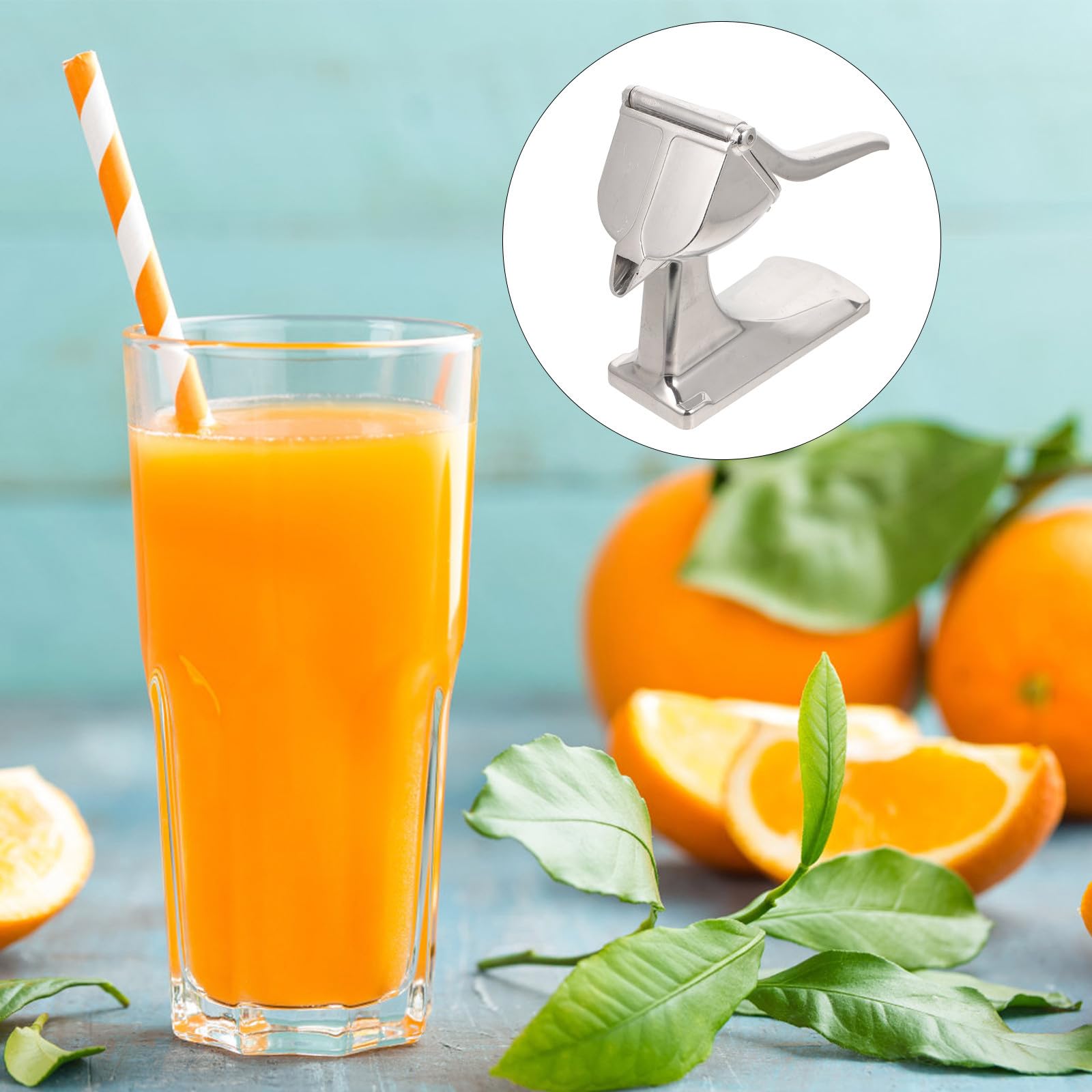 Exprimidor Fácil de Manual de Aleación Aluminio de Frutas Almacenamiento Diseño Estable y Conveniente Práctico para Uso Doméstico