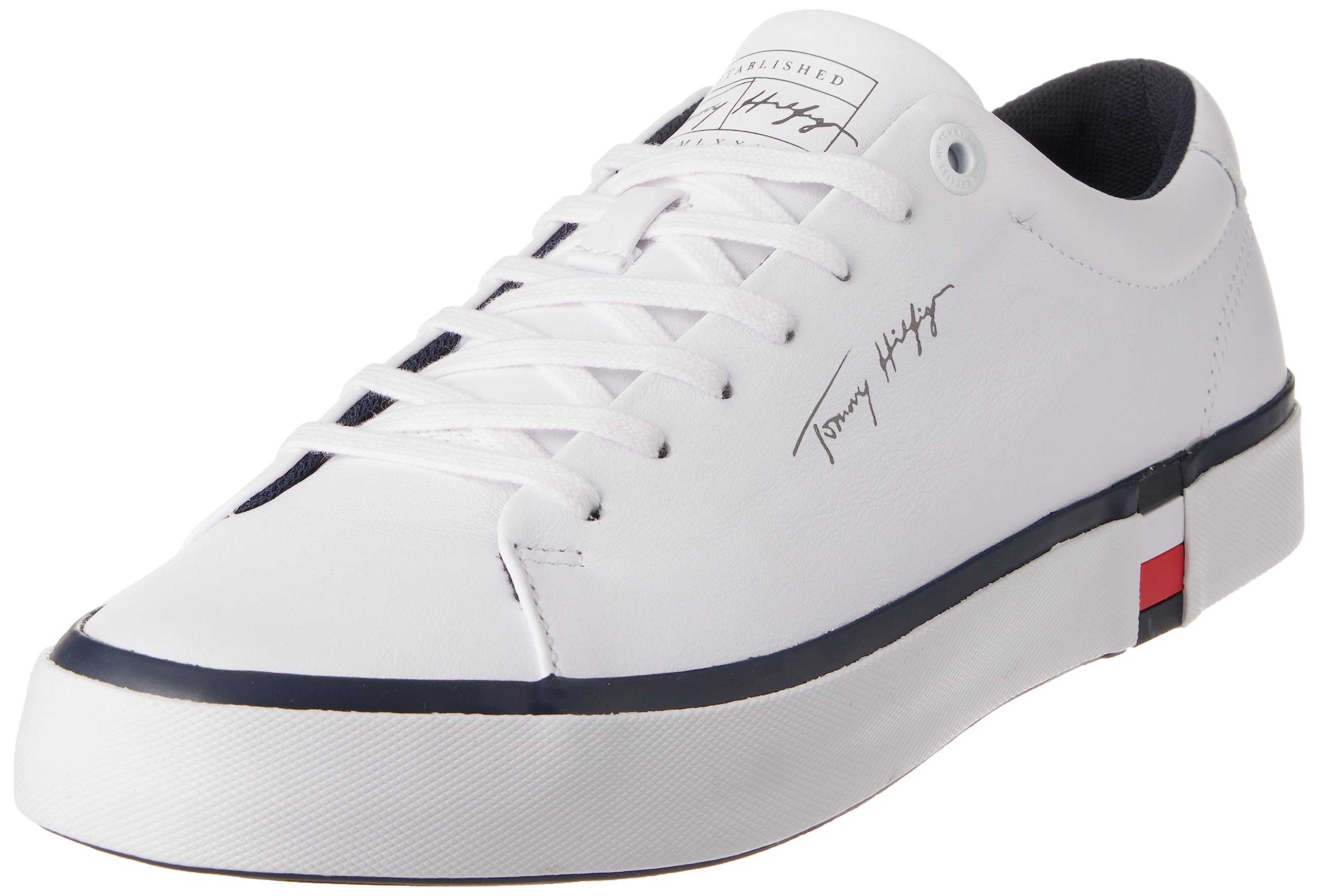 Tommy Hilfiger Moderno Cuero Corporativo Vulc Zapatillas Hombre