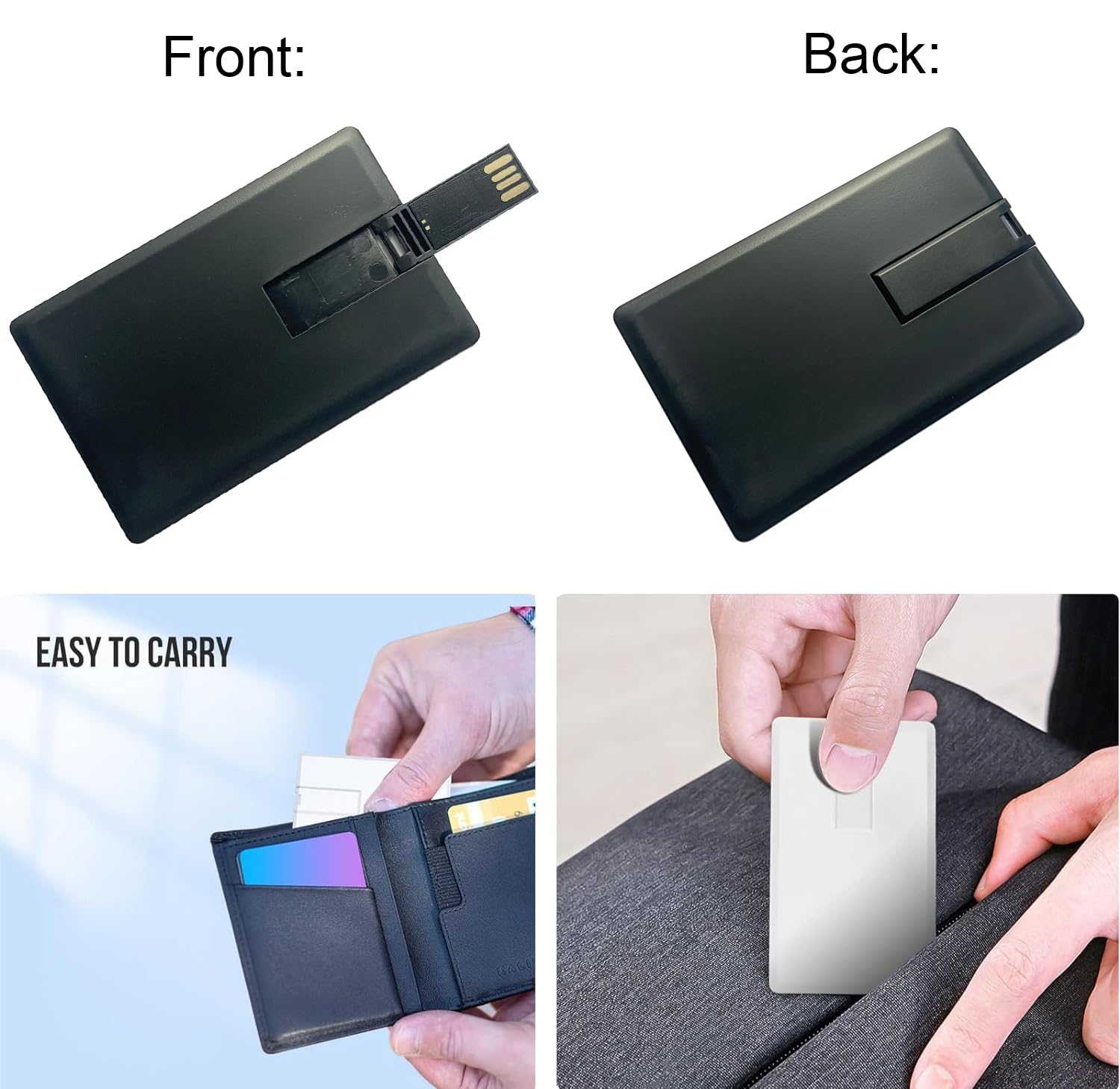 Lot De 10 Clés USB 2 Go – Format Carte De Crédit, Ultra-plates, Compatibles USB 2.0, Pour Sauvegarde Et Transfert - 10