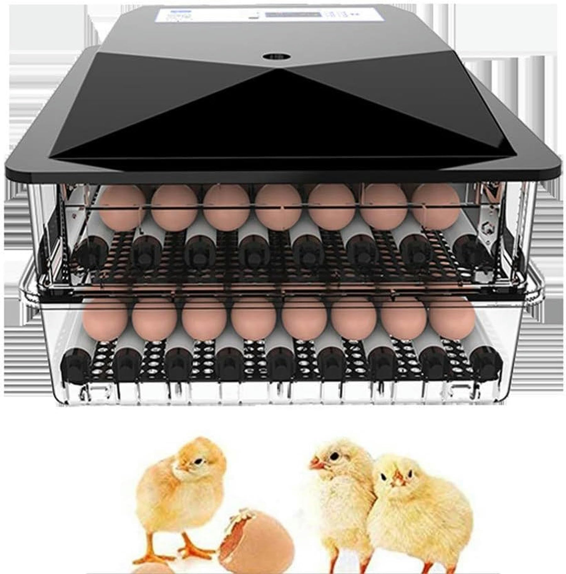 GZYHDC Fully Automatic Digital Egg Incubator, 56-200 Egg Incubators, For Chicken Nest Ducks Goose Birds Quail Eggs,200Egg