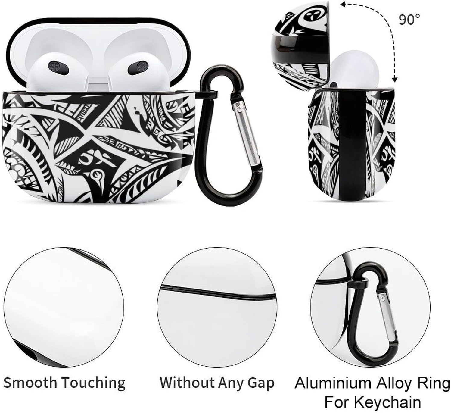 Polynesian Tattoo Pattern Funny Earbuds Case for Airpods 3 image 5