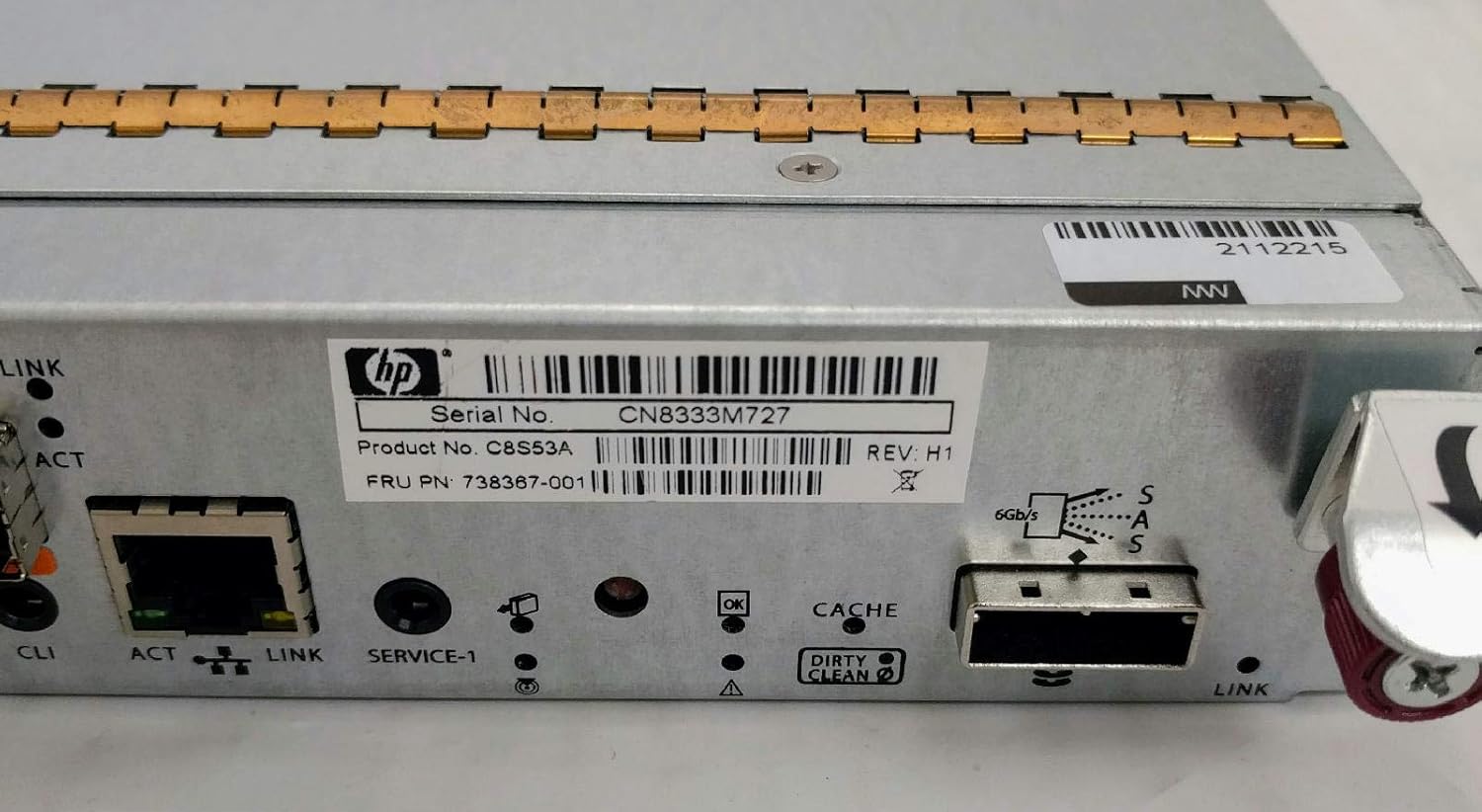 HP MSA 2040 SAS Controller