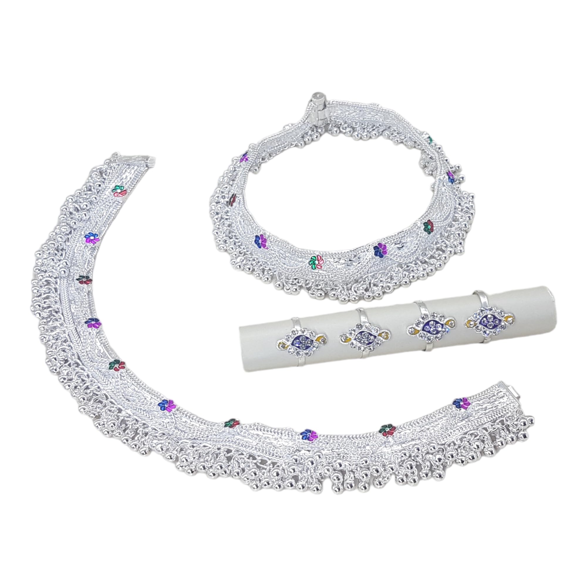 See full amazon price history chart for Oberlo White Metal Anklets +Toe Ring 4 Payal Pair for Women Girls with Attached Ghungroo - Fashion Designer Barefoot Foot Imitation Jewellery Oberlo White Metal Anklets +Toe Ring 4 Payal Pair for Women Girls with Attached Ghungroo - Fashion Designer Barefoot Foot Imitation Jewellery (B0C5N5HCL9) Amazon Price History, Amazon Price Tracker