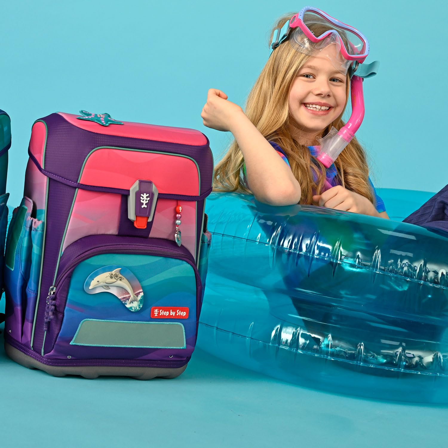 Step by Step Cloud Ocean Schulranzen-Set 5-teilig Dolphin Lana