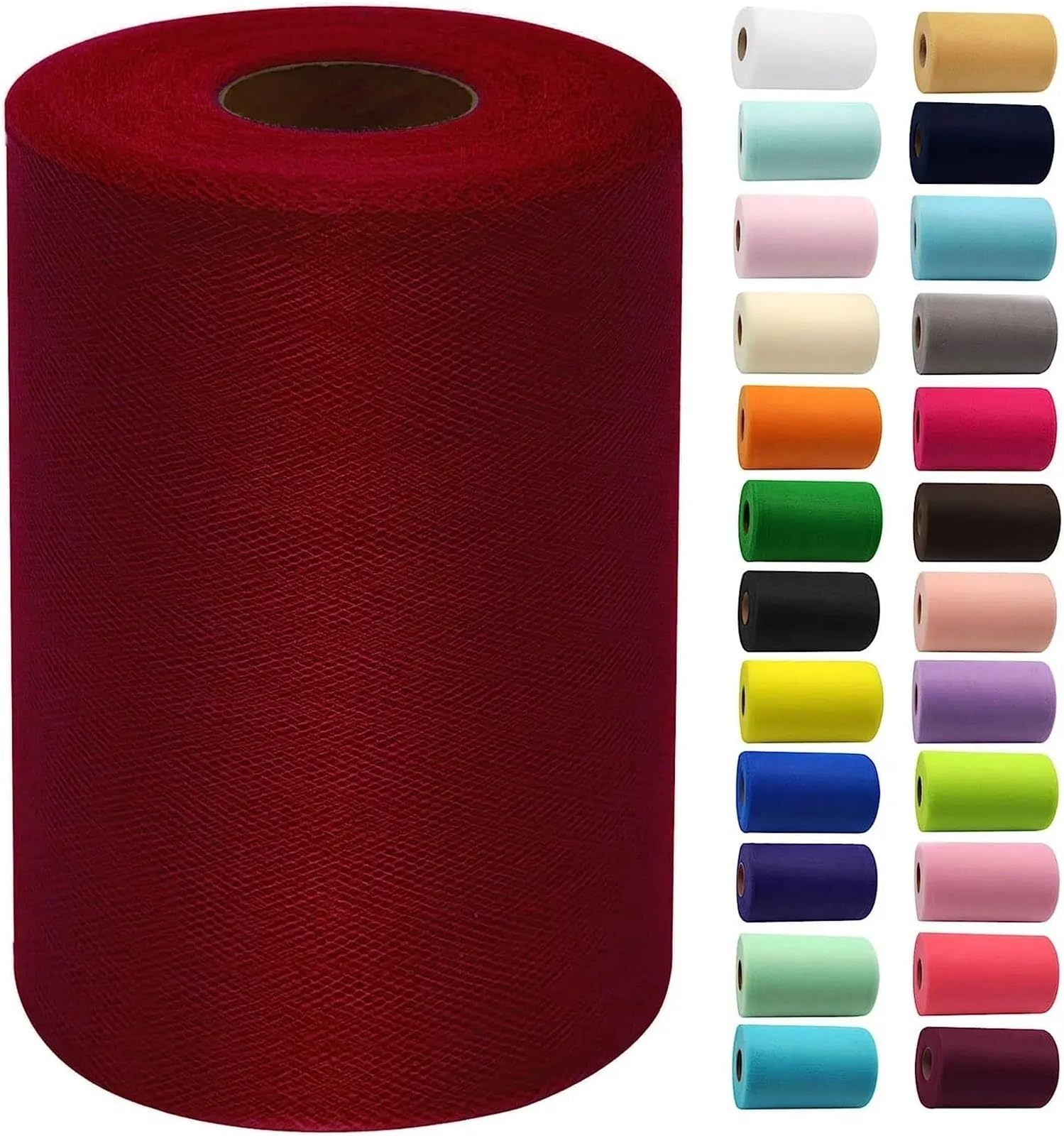 Tulle Fabric Roll White Tulle Fabric 15cm by 200 YD Spool Ribbon for DIY Wedding Decorations Craft Supplies(Color16)