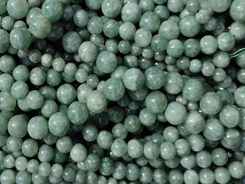 Cuentas de jade birmana de 0.236 pulgadas, 60 cuentas redondas sueltas y lisas para hacer joyas, manualidades, 1 hebra (cuentas de jade birmana de