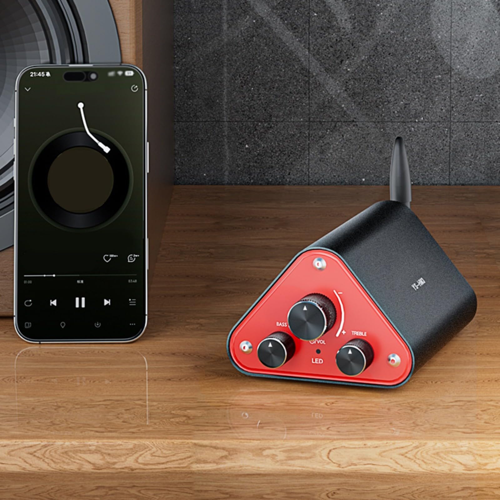 Sistema estéreo de alta fidelidad de 50 W x 2, sonido de doble canal, con tecnología avanzada 5 4 y protección robusta, para una experiencia musical segura