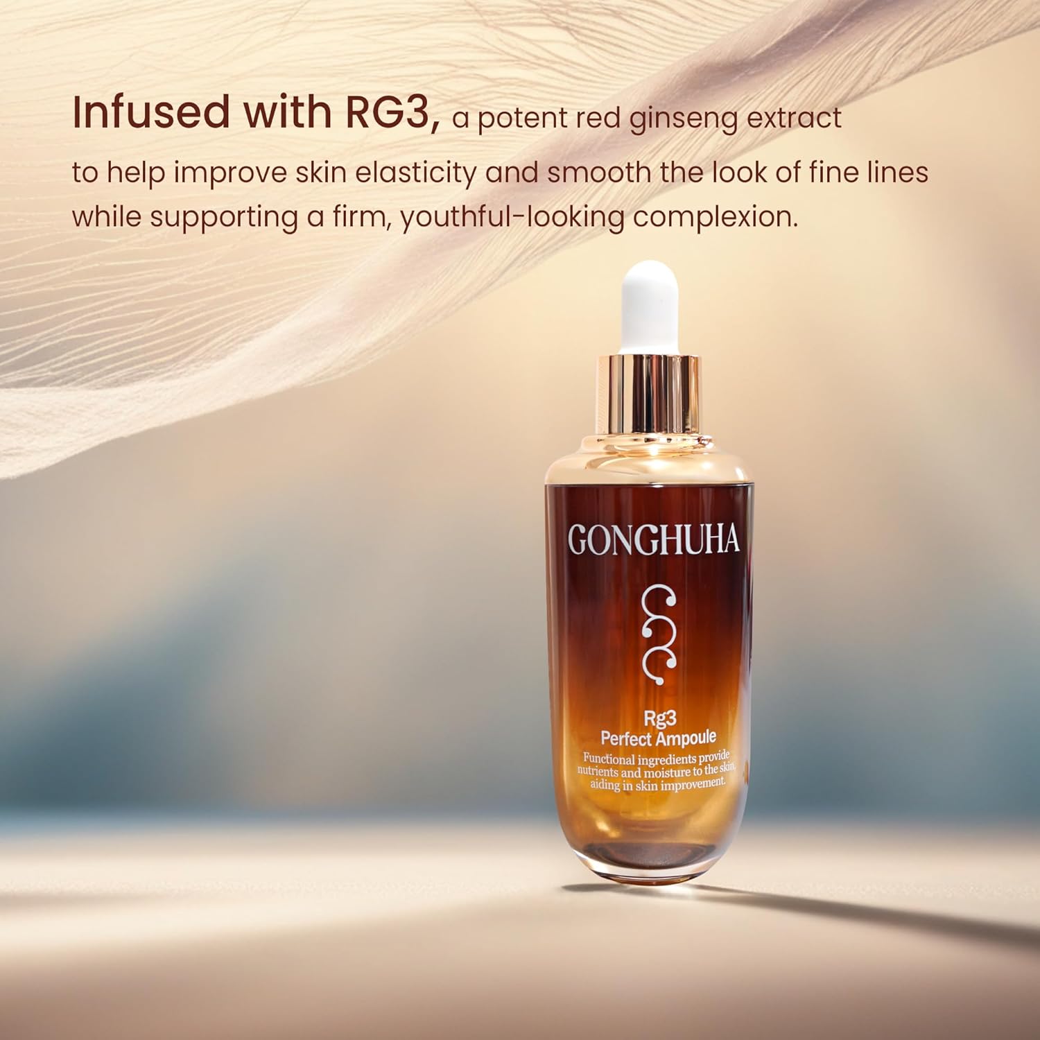 RG3 Perfect Ampoule Intensive Anti-Aging Skincare with Red Ginseng for Even Skin Tone, Wrinkle Reduction, and Enhanced Elasticity – 45ml