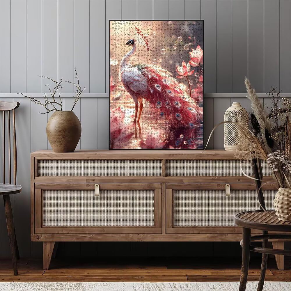 Puzzle 2000 Pezzi, Pavo Rosa 3D Puzzle per Adulti Impegnativo, Educa Puzzles Artistico, Divertente E Stimolante Puzzles Decorativo per La Famiglia, Regalo e Decorazione Pareti DX0YL6-246