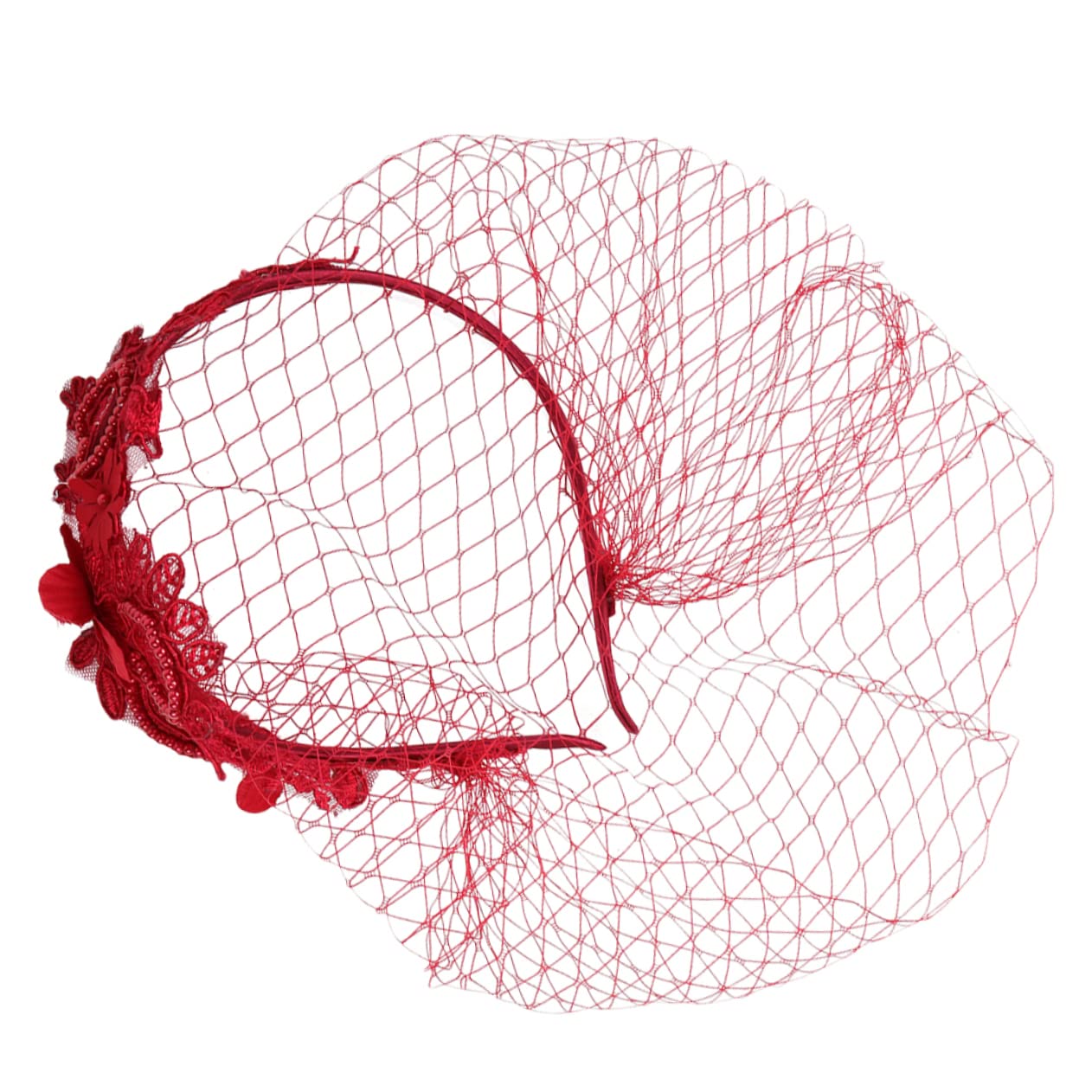 5 Stück Mesh Spitzen Stirnband Hochzeitsschleier Für Bräute Weiße Braut Haarspange Bridcage Brauthut Netz Teeparty Haar Make Up Stirnbänder Fascinator Hut Mit Schleier