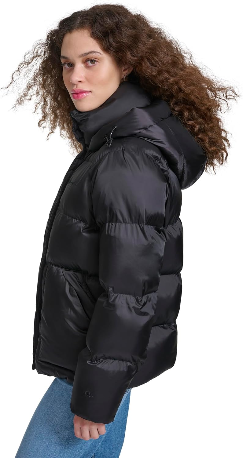 Champion womens Quilted Mid-weight Puffer Jacket With Hood - Image 2