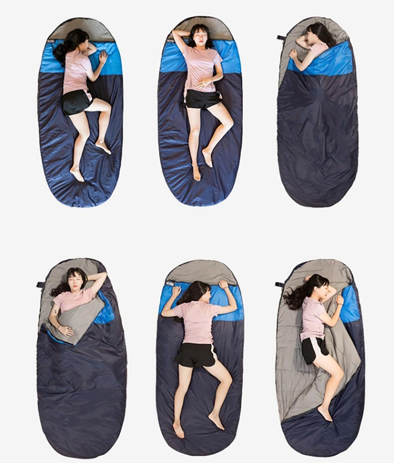 McbeAn Saco De Dormir Ultraligero para Exteriores, Saco De Dormir De Plumas En Forma De Huevo, Cálido Y Transpirable, Espacio Espacioso, para Clima Frío De Invierno, Camping, Senderismo En Clima Frío