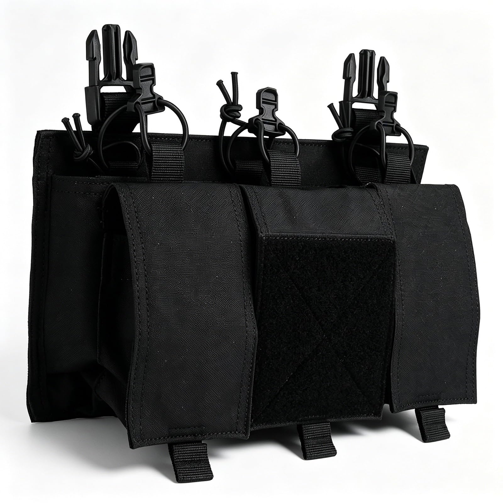 Pochette Triple Chargeur 7.62x51, Panneau Avant Molle pour Gilet Pare-Balles Et Harnais, Compatible avec Chargeurs De Fusil Standard, Équipement Tactique