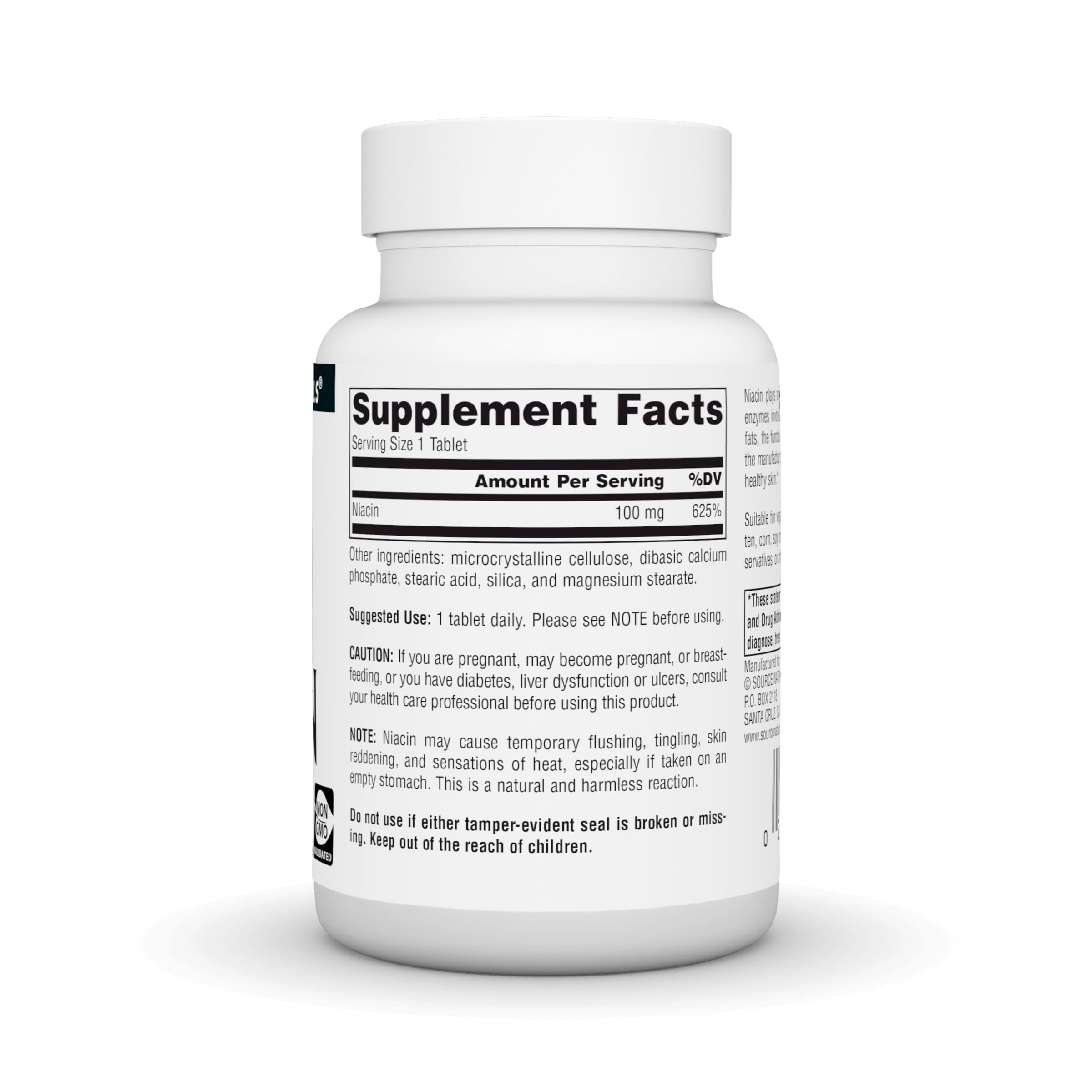 Source Naturals Niacin, Vitamin B-3, Non-GMO, 100 mg - 250 Tablets — Amazon image 3