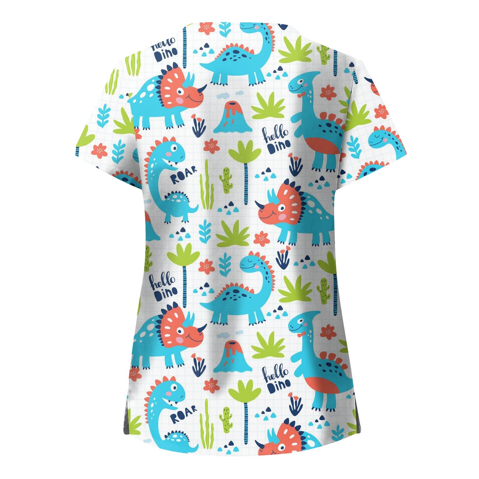 WUXIANG Uniforme Sanitario Mujer Ropa Trabajo Pijama Medico Casaca Enfermera Estetica Peluqueria Veterinaria Hospital Limpieza y Empleada Hogar Antilejía y No Destiñe - Casaca Animal Mujer
