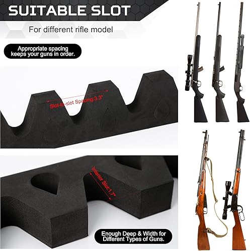 Miniatura 10 de Estante para armas para almacenamiento de armas, accesorio seguro para armas para rifles y escopetas, soporte para pistola en gabinete de armas,