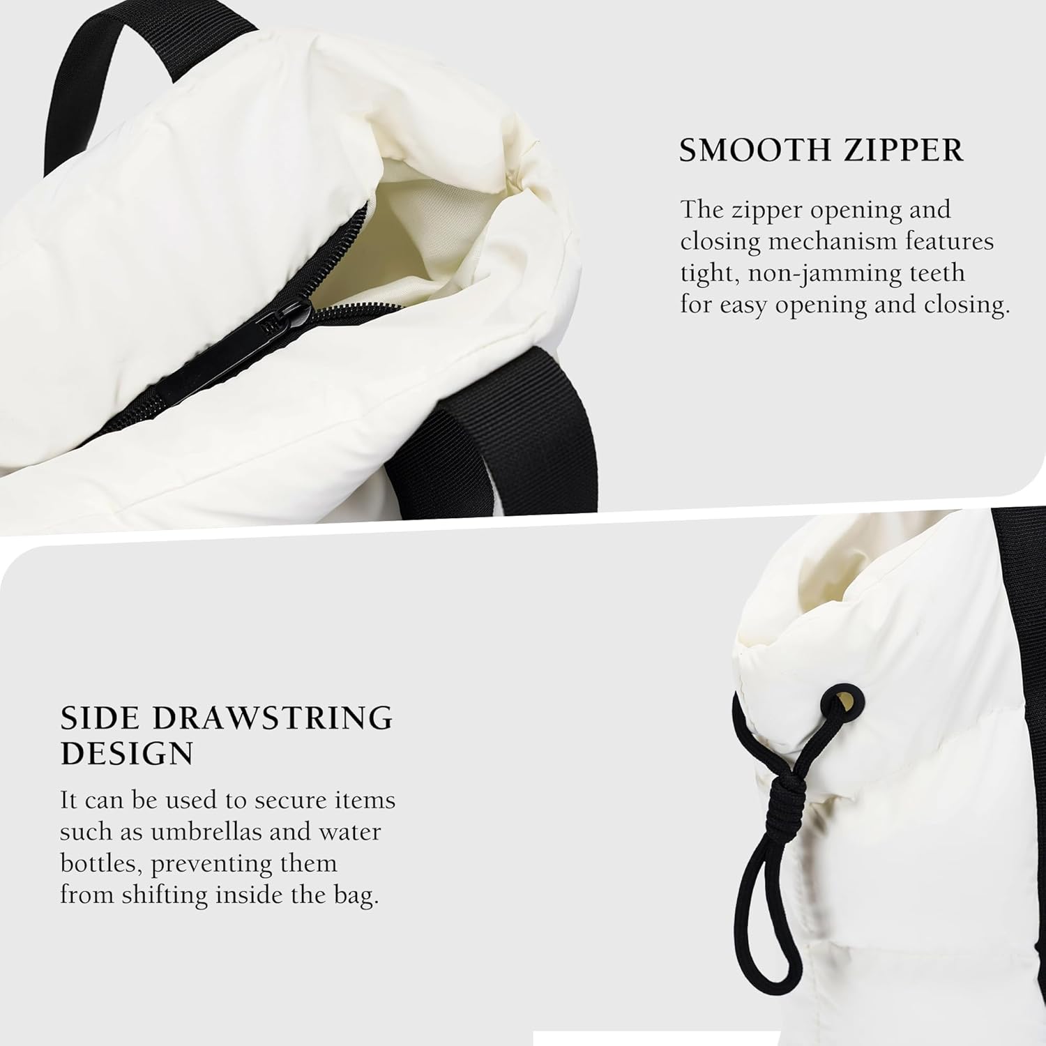 Tote Bag for Women, Lightweight Quilted Puffer Tote with Multiple Pockets, Large Capacity Shoulder Work Bag for Travel - Image 4