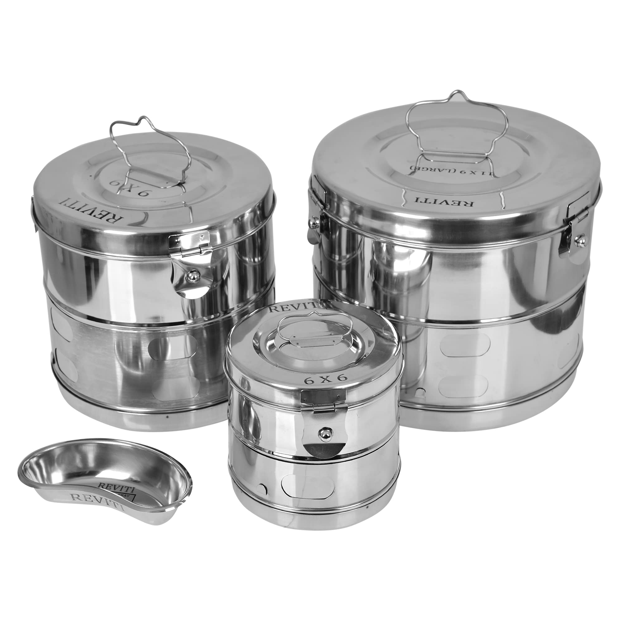 Reviti® by Hospiclub Dressing Drum/Autoclave Drum 11x9,9x9,6x6, kidmey tray 6 inch (B09799MPYY) Amazon Price History, Amazon Price Tracker