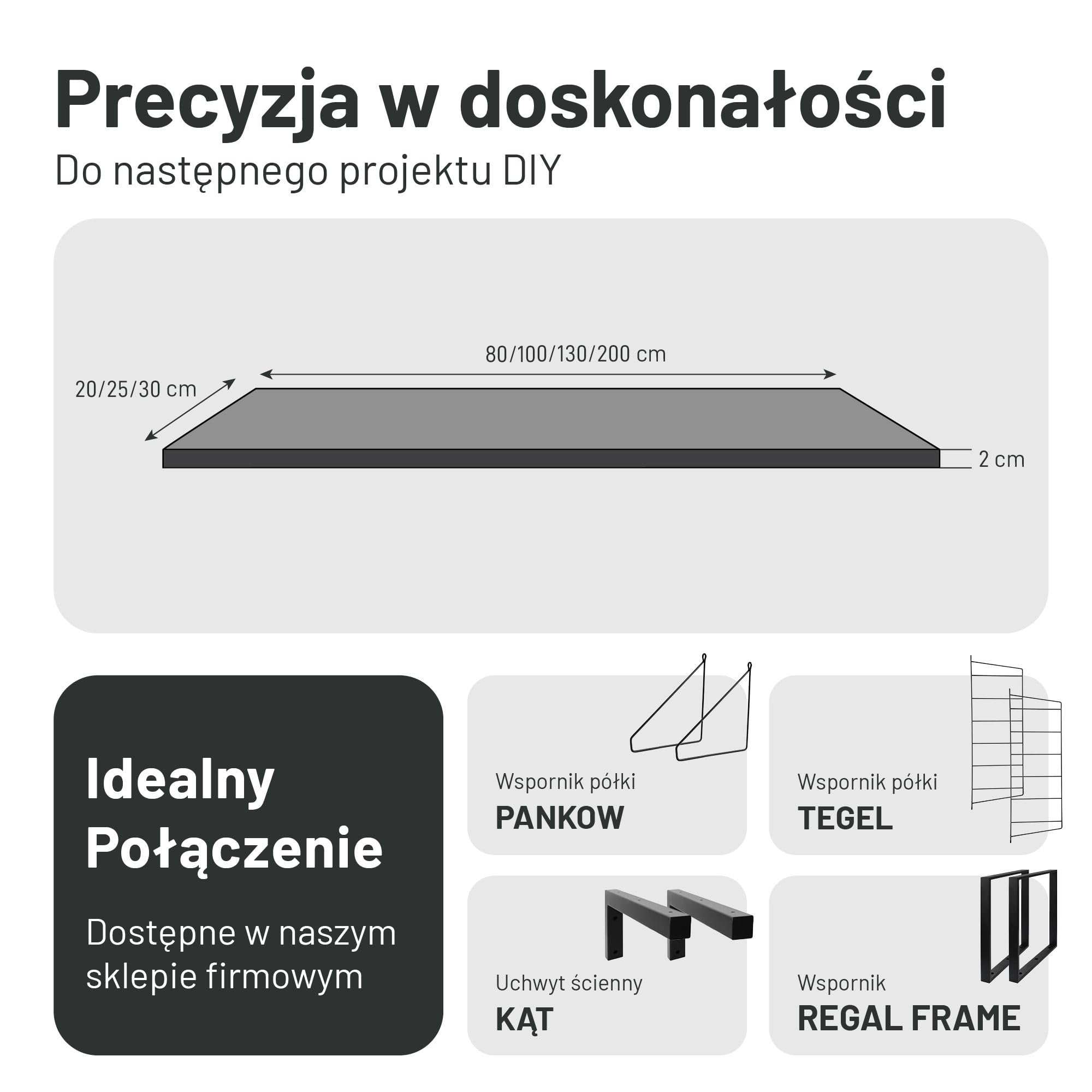 Półka regałowa z dębu, półka ścienna, półka kuchenna, parapet, regał wiszący z litego drewna, wiele wymiarów, rustykalna półka ścienna, uchwyt na książki (G 30 cm, S 100 cm)