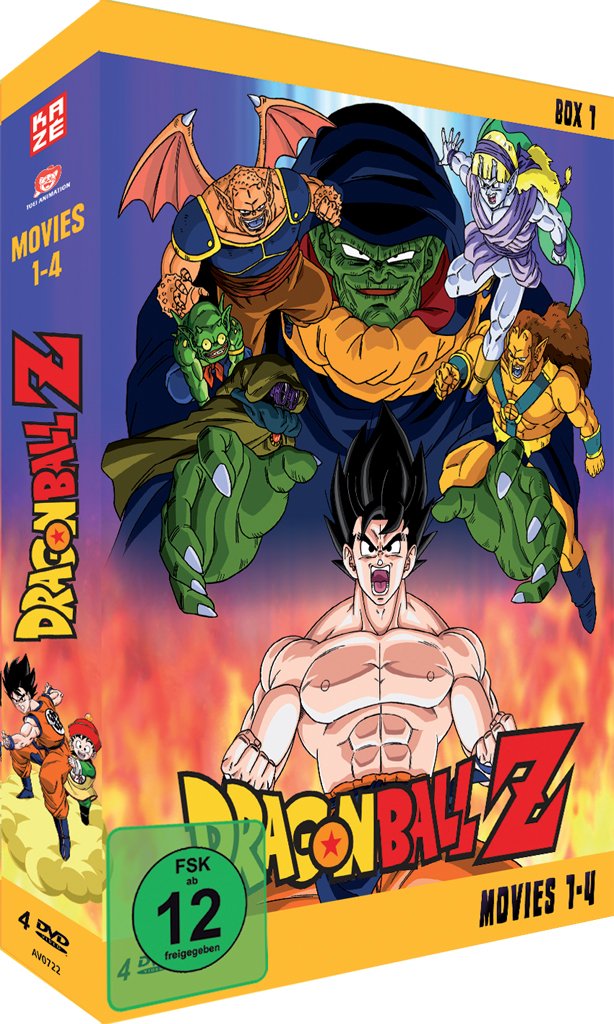 Dragonball Z Pack Películas 1 a 4 en formato DVD importado de Alemania