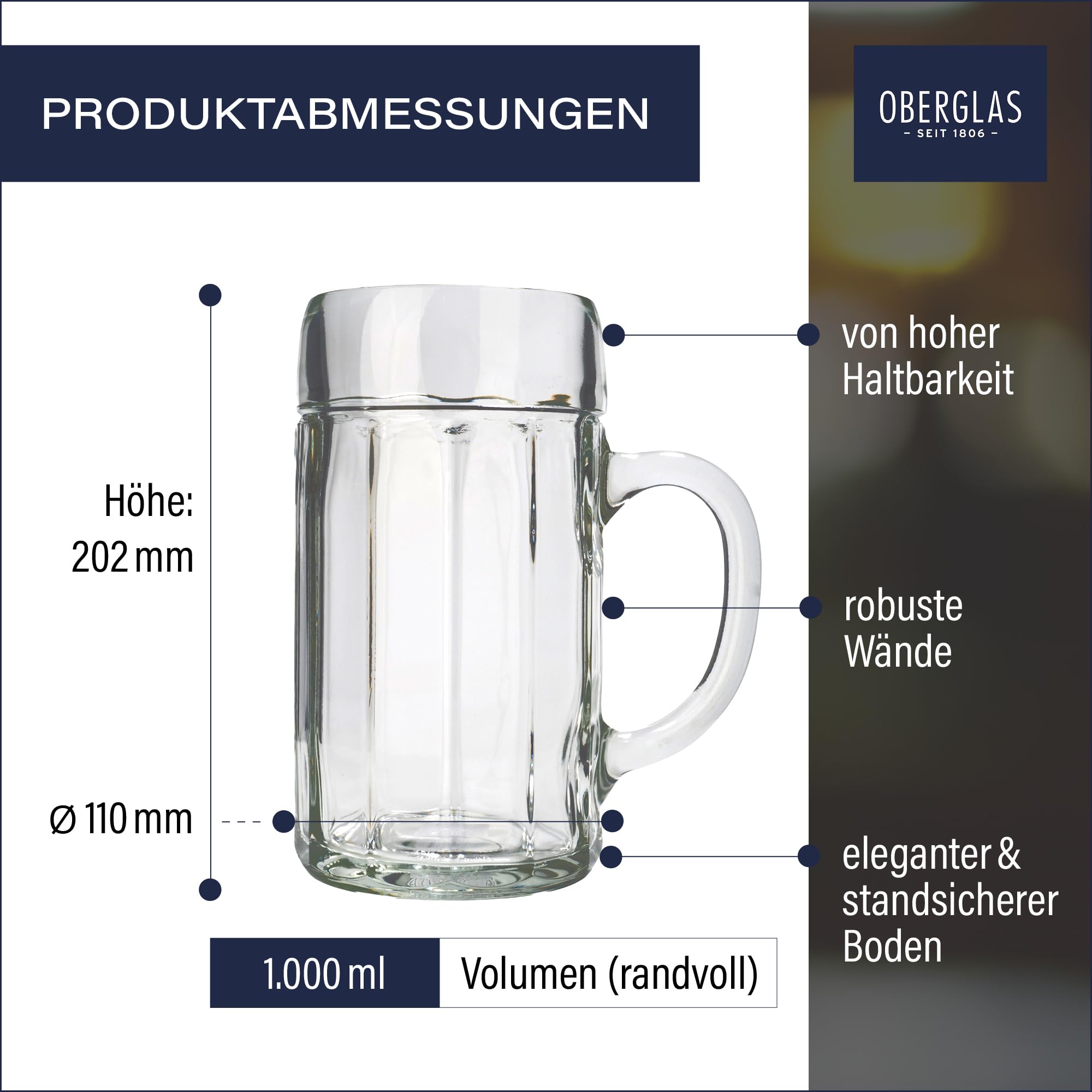Delaan Tazza da Birra in Legno, Tazza da Bere Classica in Legno Retrò di Grande Capacità per