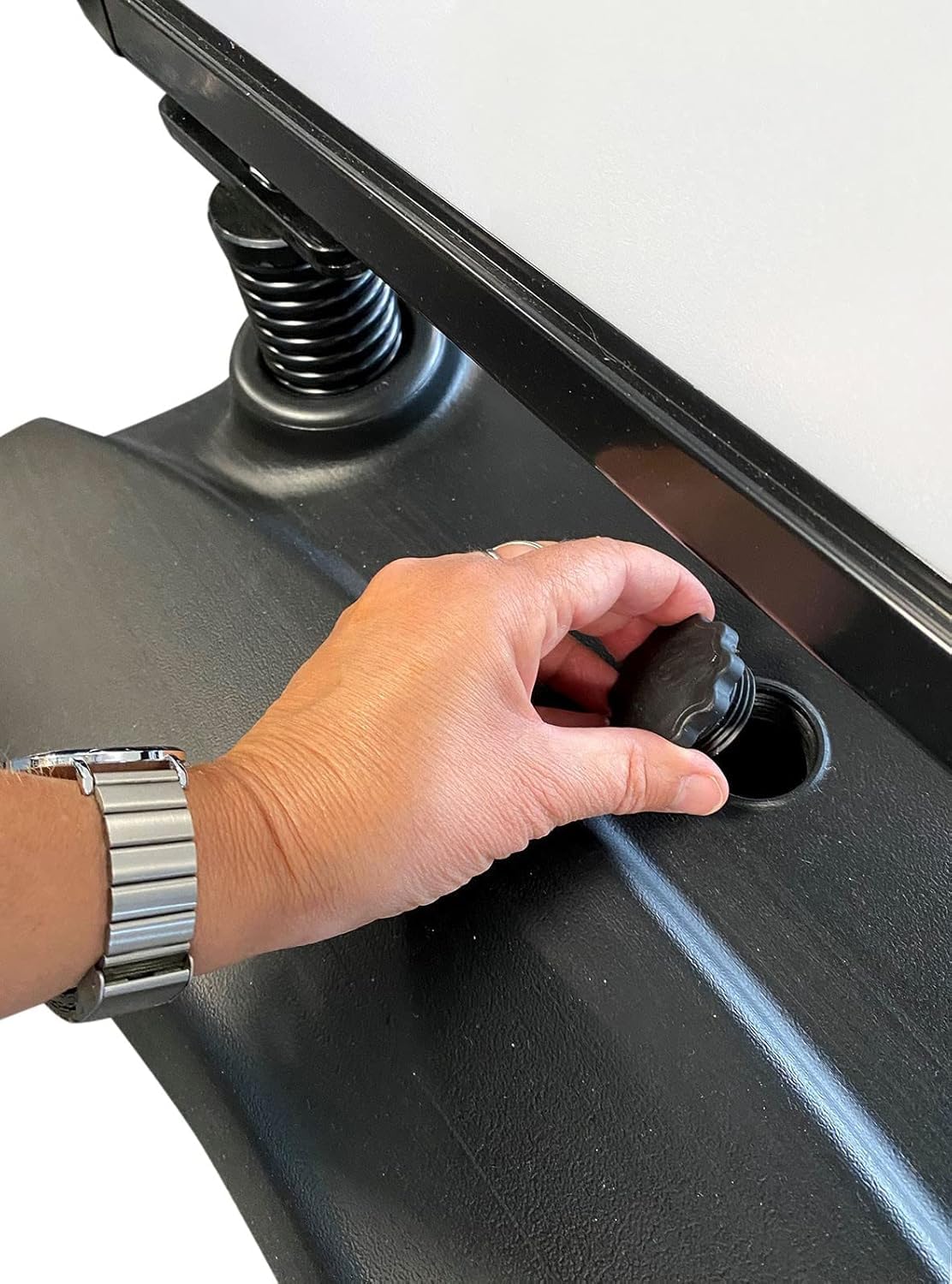 Dreifke Stop-trottoir Keitum Wind Line DIN A1 noir | Double face pour 2 affiches | Pied stable pour une bonne stabilité par vent et intempéries | Vitres de protection antireflet | Porte-affiche