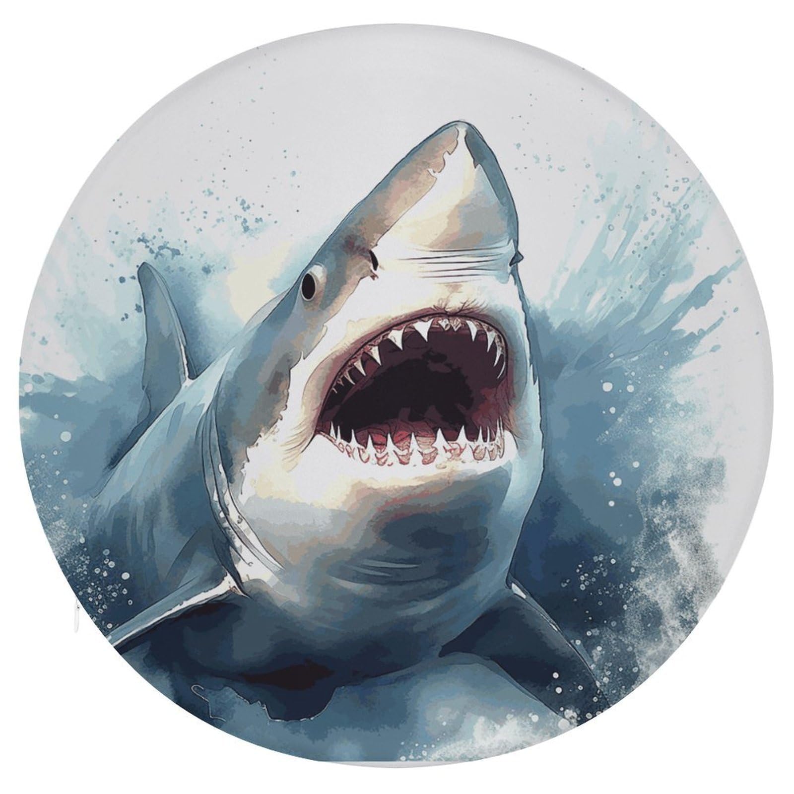 Adfgyerh Style Shark In The Sea Cushion Memory Foam Pillow Core，Seat Cushion Detachable Design，Chair Cushions Suitable For All Seasons, And Can Be Used In Offices, Dining Rooms, Homes, And Other Settings.