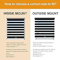 Vista 6 de Persilux - Persianas sin cordones con diseño de cebra para ventanas con función Free-Stop, persianas enrollables con control de luz para día