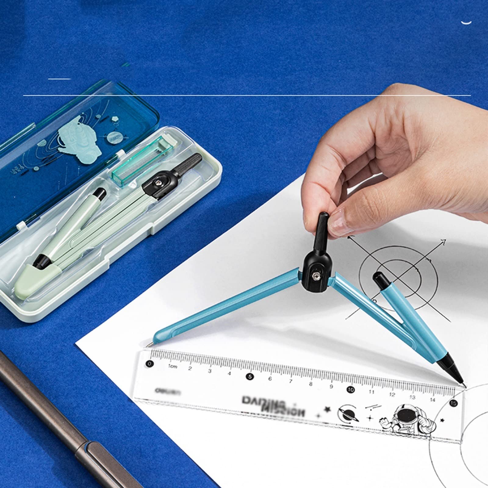 Set Compasso E Goniometro Mr. Pen - Kit Geometria Scuola, Strumenti