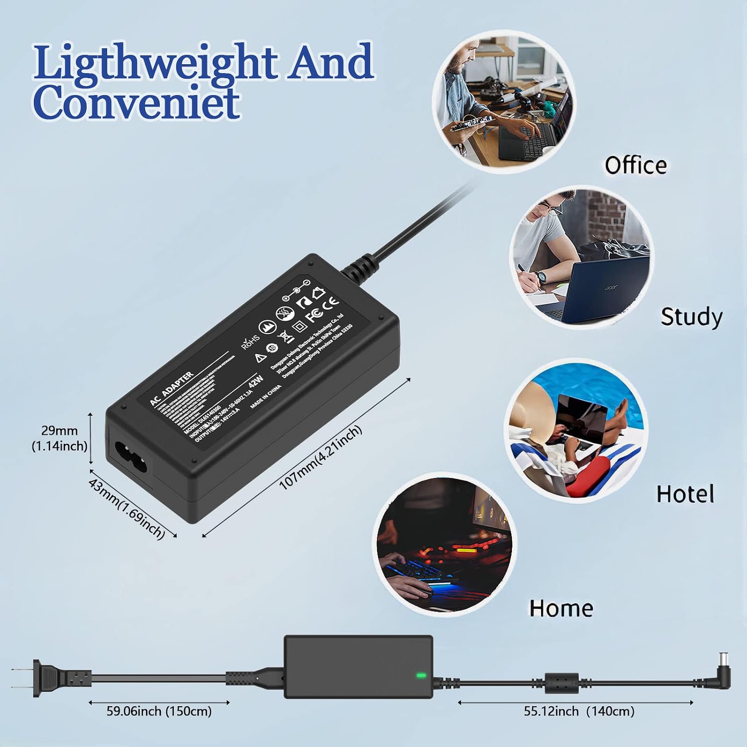DC 14V 3A Adapter Power Charger for Samsung Monitor image 4