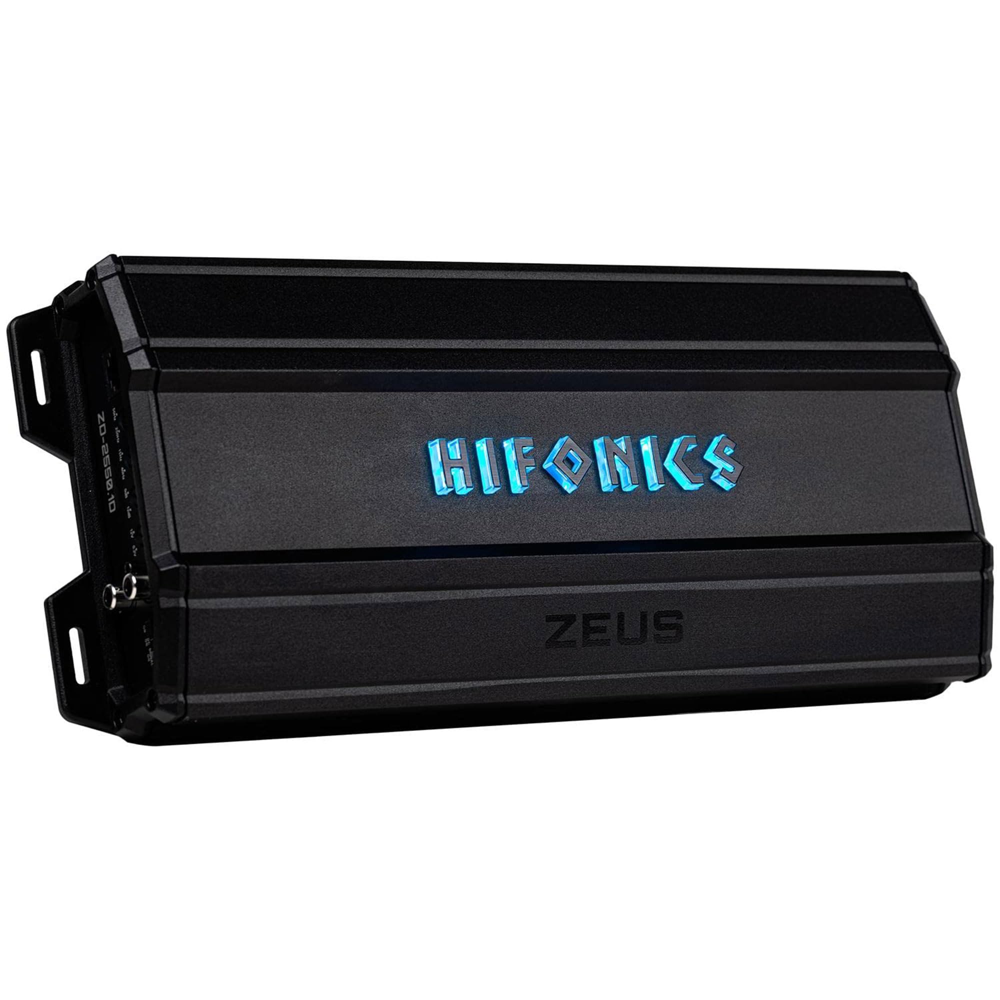 Hifonics Zeus Delta 2,550 Watt Compact Mono Block Nickel Plated Mobile Car Audio Amplifier with Auto Turn On Feature, ZD-2550.1D, Black