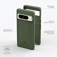 Vista 3 de URBAN ARMOR GEAR UAG - Funda protectora hecha para Google Pixel 8 Pro, color verde oliva verde oliva, delgada, resistente a los impactos, resistente