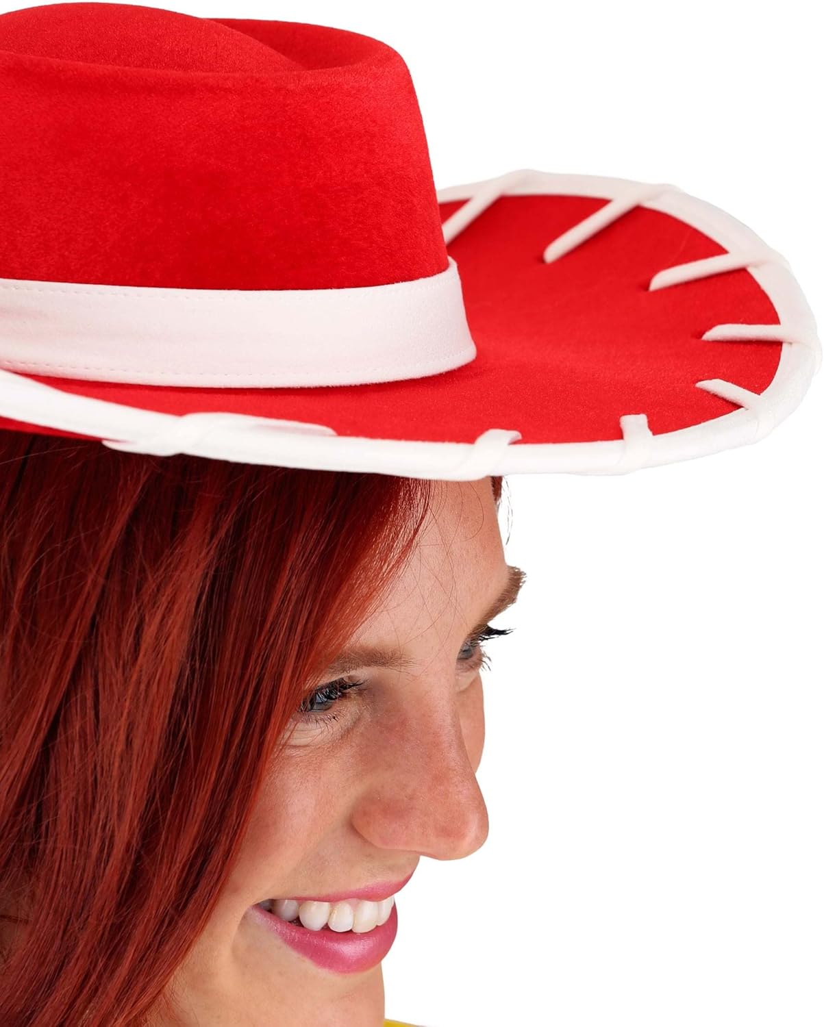 Disney Toy Story Jessie Cowgirl Hat for Kids & Adults - Red Velvet, 22", Elastic Band - Officially Licensed - Image 4
