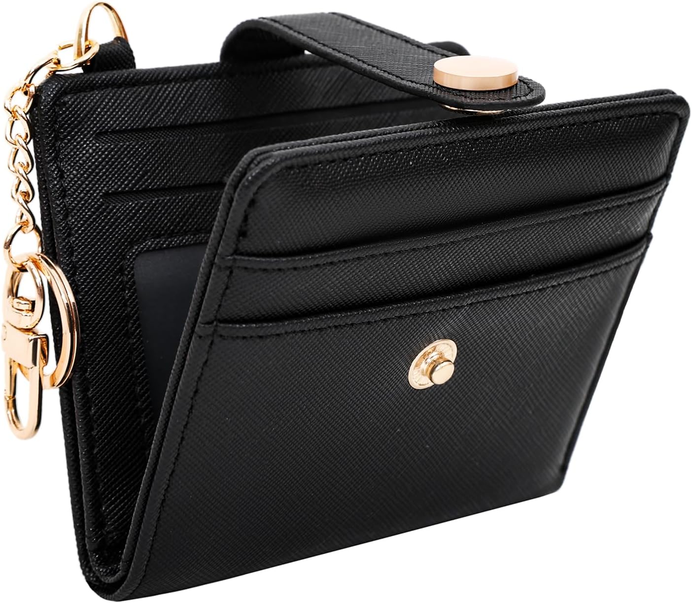 Small Womens Wallet, RFID Blocking Credit Card Holder Slim Bifold Purse with Zipper Coin Pocket, Keychain, ID Window