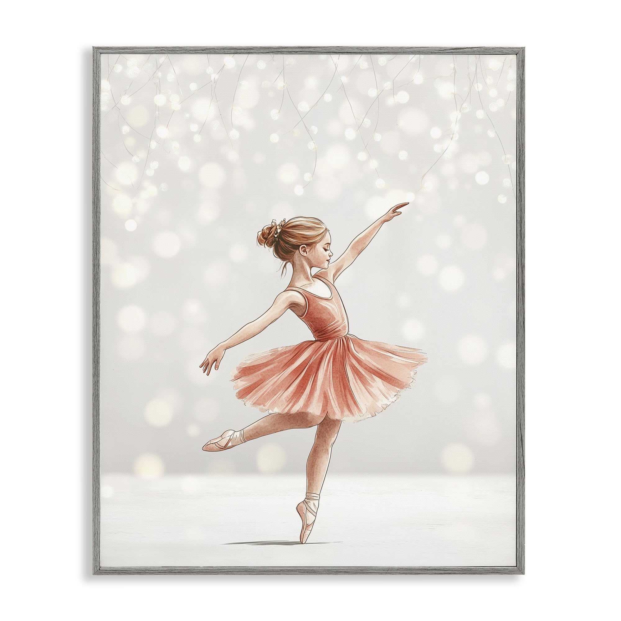 Stupell Industries Farmhouse Gray (Textured) 'Dancing In The Light'| Framed Giclee Art
