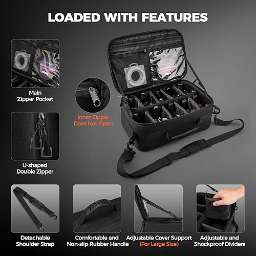 Miniatura 2 de KastKing Estuche de carrete de pesca mediano y grande, almacenamiento personalizado, diseño de divisor interno a prueba de golpes, sistema de carga