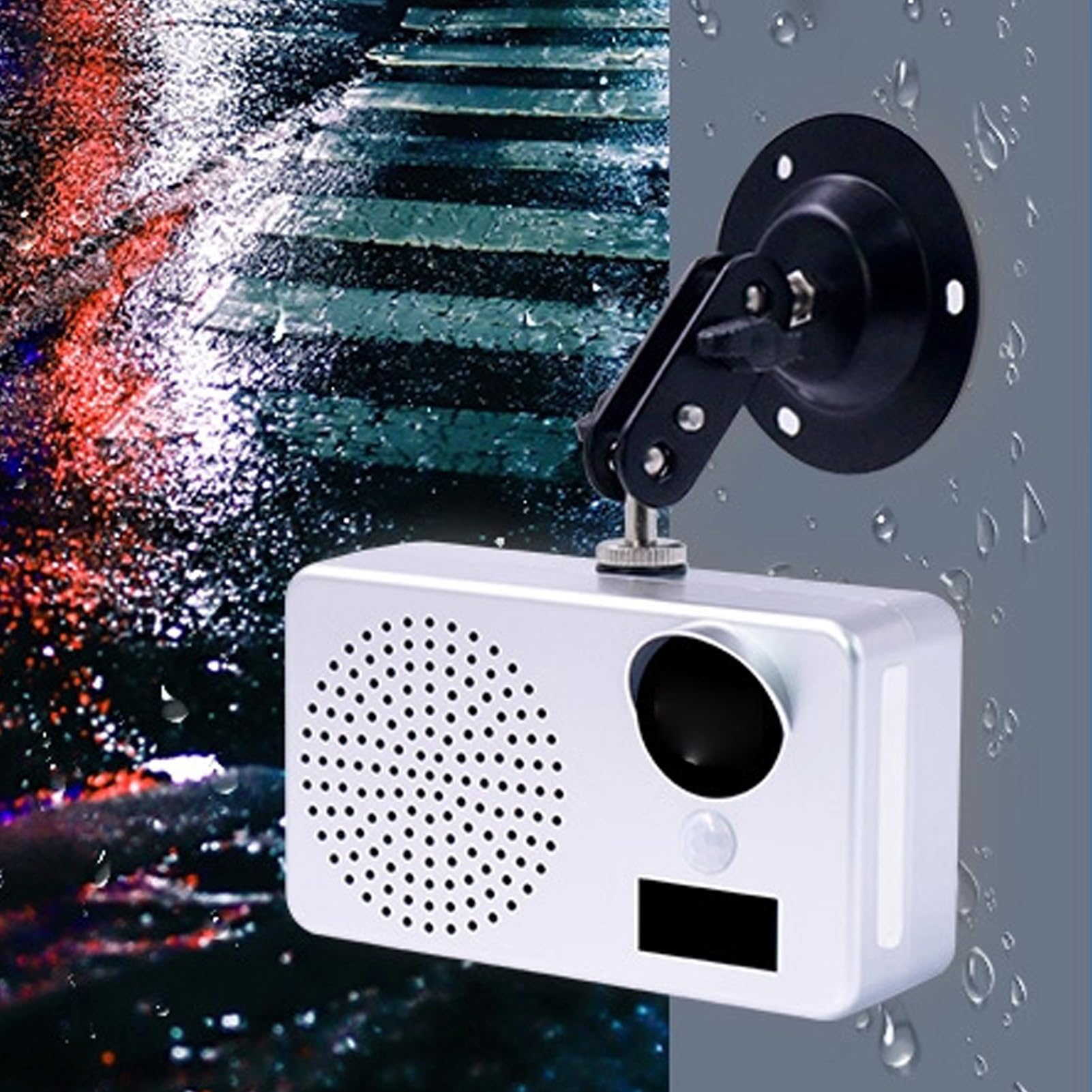 Sensor de Movimiento Apuntador de Voz Alarma Infrarroja Alimentada por Batería para Lugares Públicos Lugares Pintorescos y Muelles