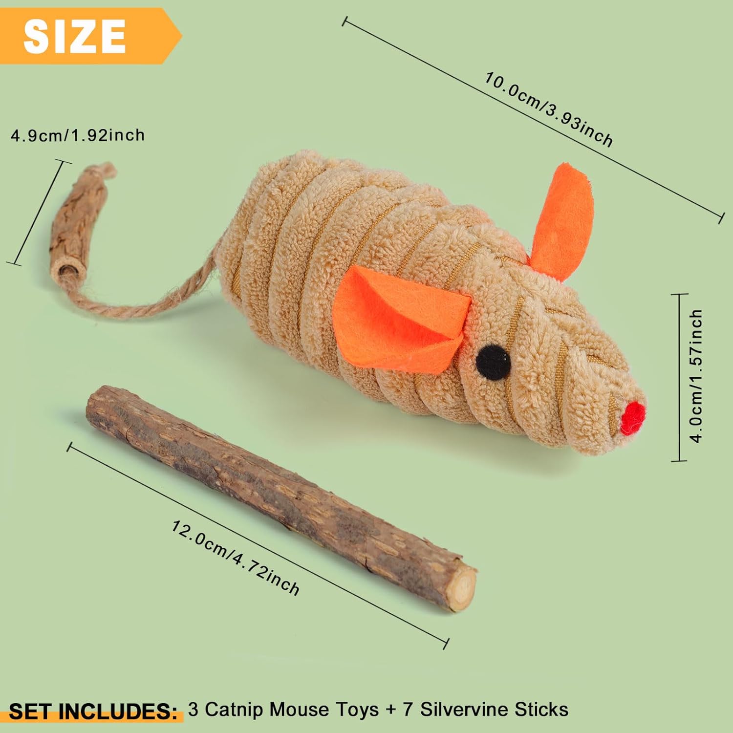 Cat Toys Catnip Mouse Toys Cat Toys for Indoor Cats Adult Kitten Toys Natural Matatabi Silvervine Chew Sticks for Cat Playing Chewing Teeth Cleaning 4 714T9QBZNFL. AC SL1500