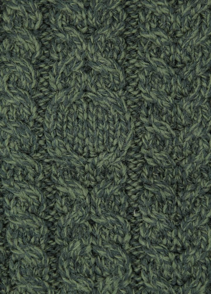 Aran Crafts Jungen Irish Cable Strickpullover mit halbem Reißverschluss (100 % Merinowolle)